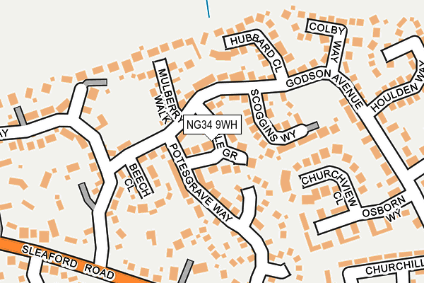 NG34 9WH map - OS OpenMap – Local (Ordnance Survey) NG34 9WH map - OS OpenMap – Local (Ordnance Survey)