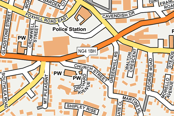 NG4 1BH map - OS OpenMap – Local (Ordnance Survey) NG4 1BH map - OS OpenMap – Local (Ordnance Survey)