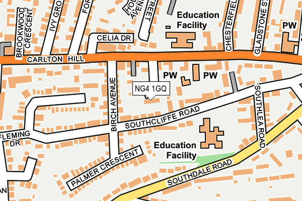 NG4 1GQ map - OS OpenMap – Local (Ordnance Survey) NG4 1GQ map - OS OpenMap – Local (Ordnance Survey)