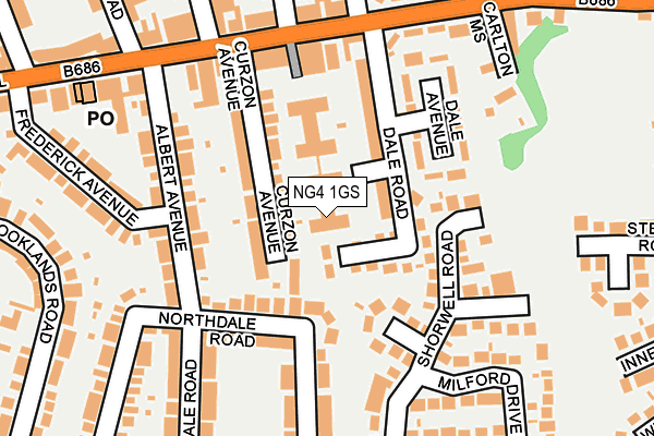NG4 1GS map - OS OpenMap – Local (Ordnance Survey) NG4 1GS map - OS OpenMap – Local (Ordnance Survey)