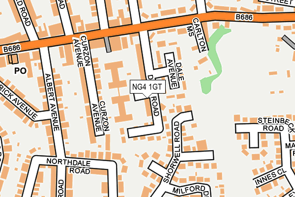 NG4 1GT map - OS OpenMap – Local (Ordnance Survey) NG4 1GT map - OS OpenMap – Local (Ordnance Survey)
