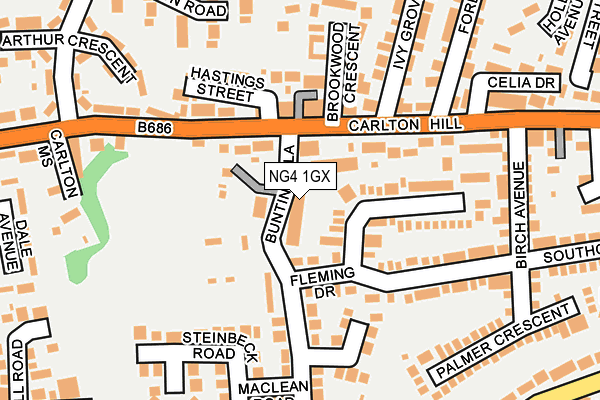NG4 1GX map - OS OpenMap – Local (Ordnance Survey) NG4 1GX map - OS OpenMap – Local (Ordnance Survey)