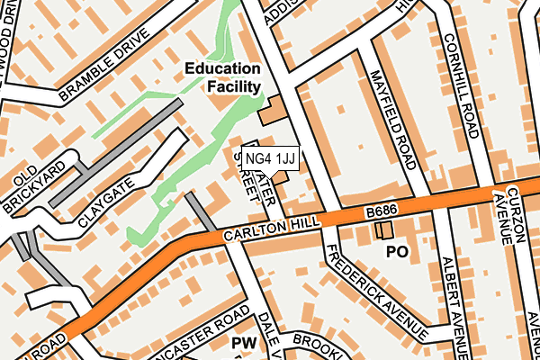 NG4 1JJ map - OS OpenMap – Local (Ordnance Survey) NG4 1JJ map - OS OpenMap – Local (Ordnance Survey)