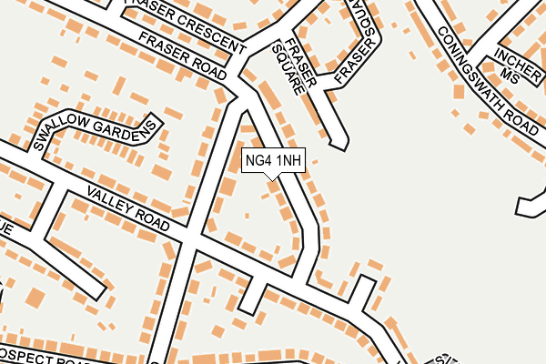 NG4 1NH map - OS OpenMap – Local (Ordnance Survey) NG4 1NH map - OS OpenMap – Local (Ordnance Survey)