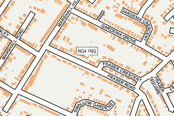 NG4 1NQ map - OS OpenMap – Local (Ordnance Survey) NG4 1NQ map - OS OpenMap – Local (Ordnance Survey)