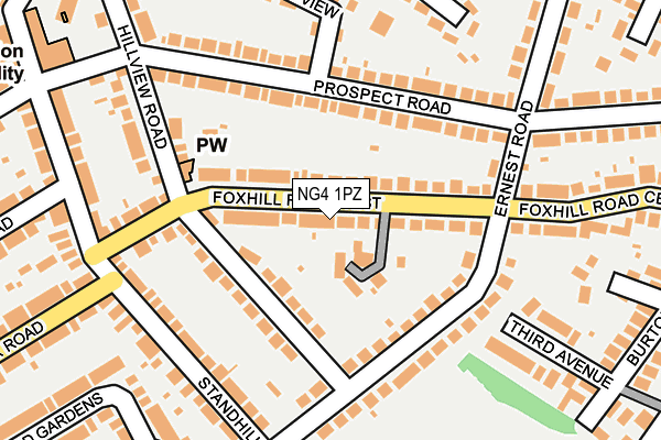 NG4 1PZ map - OS OpenMap – Local (Ordnance Survey) NG4 1PZ map - OS OpenMap – Local (Ordnance Survey)