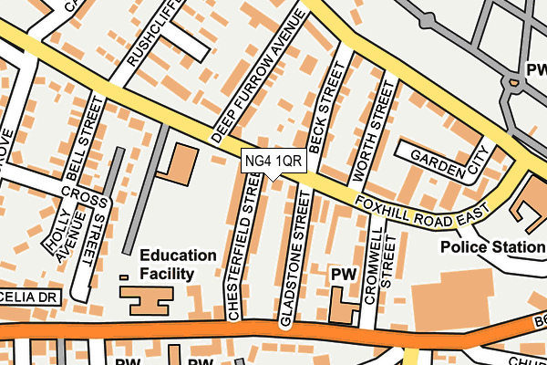 NG4 1QR map - OS OpenMap – Local (Ordnance Survey) NG4 1QR map - OS OpenMap – Local (Ordnance Survey)