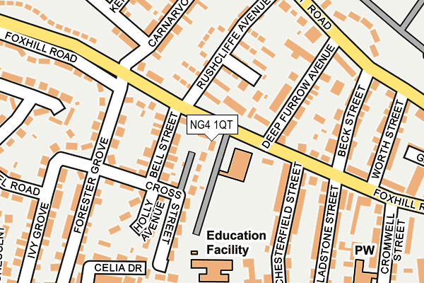 NG4 1QT map - OS OpenMap – Local (Ordnance Survey) NG4 1QT map - OS OpenMap – Local (Ordnance Survey)