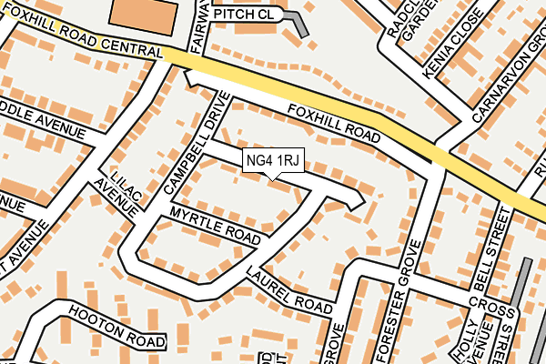 NG4 1RJ map - OS OpenMap – Local (Ordnance Survey) NG4 1RJ map - OS OpenMap – Local (Ordnance Survey)