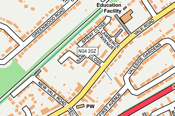 NG4 2GZ map - OS OpenMap – Local (Ordnance Survey) NG4 2GZ map - OS OpenMap – Local (Ordnance Survey)