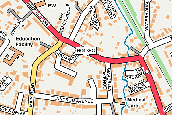 NG4 3HG map - OS OpenMap – Local (Ordnance Survey) NG4 3HG map - OS OpenMap – Local (Ordnance Survey)