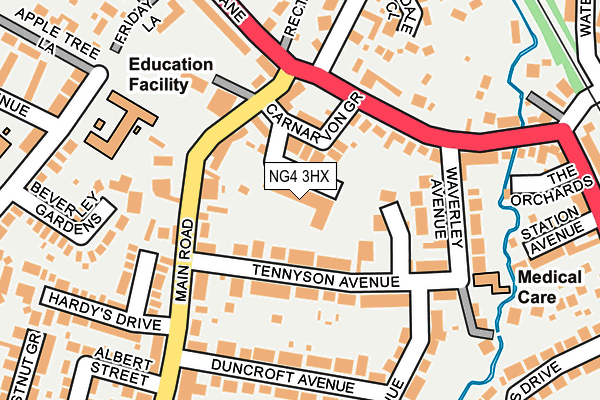 NG4 3HX map - OS OpenMap – Local (Ordnance Survey) NG4 3HX map - OS OpenMap – Local (Ordnance Survey)