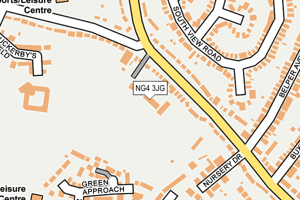 NG4 3JG map - OS OpenMap – Local (Ordnance Survey) NG4 3JG map - OS OpenMap – Local (Ordnance Survey)