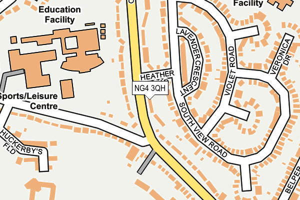 NG4 3QH map - OS OpenMap – Local (Ordnance Survey) NG4 3QH map - OS OpenMap – Local (Ordnance Survey)