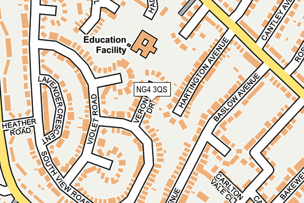 NG4 3QS map - OS OpenMap – Local (Ordnance Survey) NG4 3QS map - OS OpenMap – Local (Ordnance Survey)