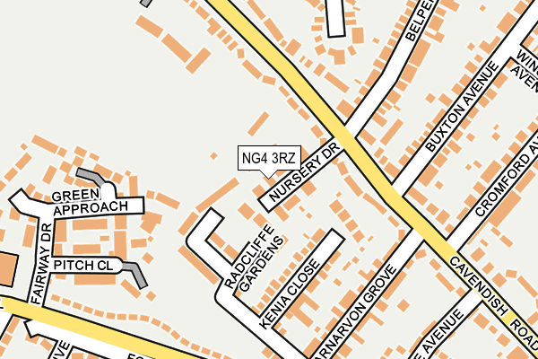 NG4 3RZ map - OS OpenMap – Local (Ordnance Survey) NG4 3RZ map - OS OpenMap – Local (Ordnance Survey)