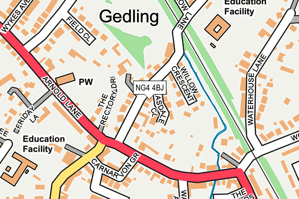NG4 4BJ map - OS OpenMap – Local (Ordnance Survey) NG4 4BJ map - OS OpenMap – Local (Ordnance Survey)