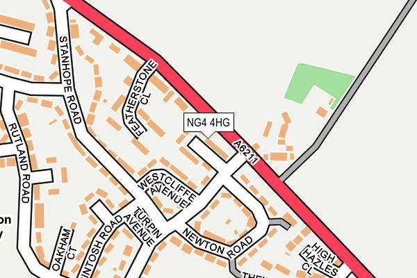 NG4 4HG map - OS OpenMap – Local (Ordnance Survey) NG4 4HG map - OS OpenMap – Local (Ordnance Survey)