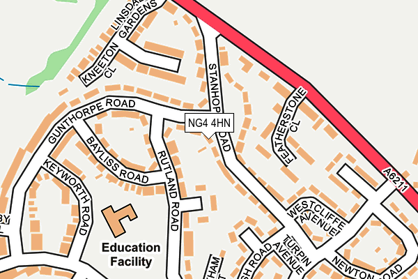 NG4 4HN map - OS OpenMap – Local (Ordnance Survey) NG4 4HN map - OS OpenMap – Local (Ordnance Survey)