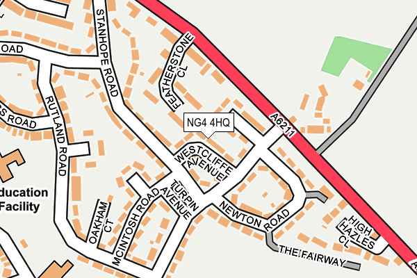 NG4 4HQ map - OS OpenMap – Local (Ordnance Survey) NG4 4HQ map - OS OpenMap – Local (Ordnance Survey)