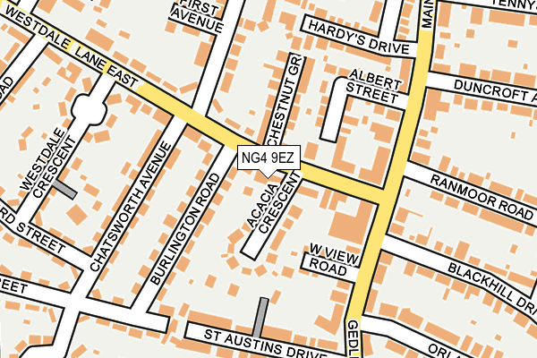 NG4 9EZ map - OS OpenMap – Local (Ordnance Survey) NG4 9EZ map - OS OpenMap – Local (Ordnance Survey)