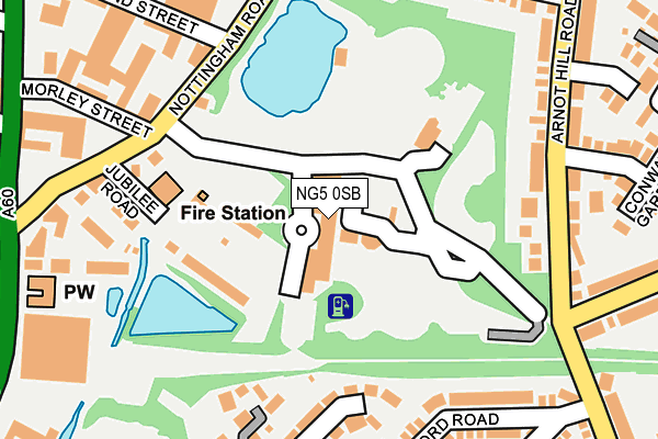 NG5 0SB map - OS OpenMap – Local (Ordnance Survey) NG5 0SB map - OS OpenMap – Local (Ordnance Survey)