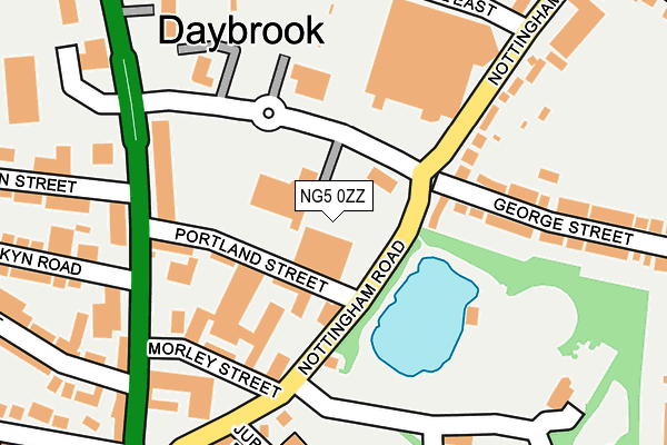 NG5 0ZZ map - OS OpenMap – Local (Ordnance Survey) NG5 0ZZ map - OS OpenMap – Local (Ordnance Survey)