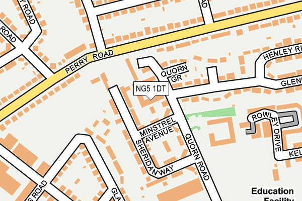 NG5 1DT map - OS OpenMap – Local (Ordnance Survey) NG5 1DT map - OS OpenMap – Local (Ordnance Survey)