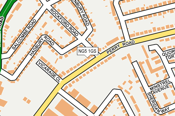 NG5 1GS map - OS OpenMap – Local (Ordnance Survey) NG5 1GS map - OS OpenMap – Local (Ordnance Survey)