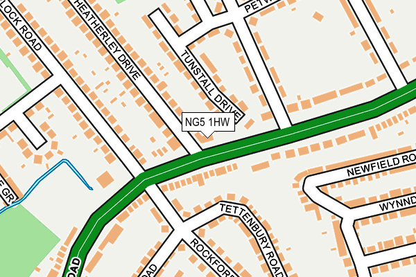 NG5 1HW map - OS OpenMap – Local (Ordnance Survey) NG5 1HW map - OS OpenMap – Local (Ordnance Survey)