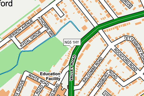 NG5 1HY map - OS OpenMap – Local (Ordnance Survey) NG5 1HY map - OS OpenMap – Local (Ordnance Survey)