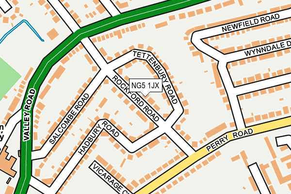 NG5 1JX map - OS OpenMap – Local (Ordnance Survey) NG5 1JX map - OS OpenMap – Local (Ordnance Survey)
