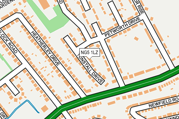 NG5 1LZ map - OS OpenMap – Local (Ordnance Survey) NG5 1LZ map - OS OpenMap – Local (Ordnance Survey)