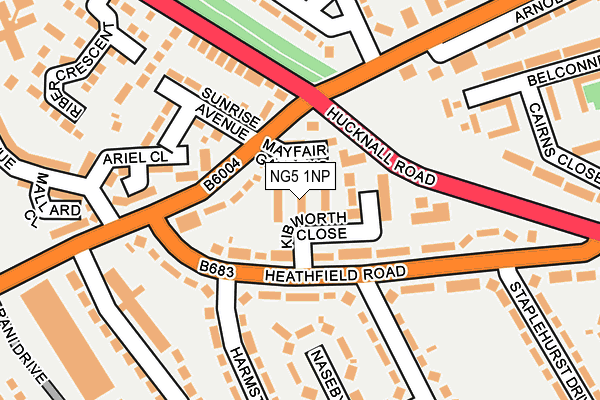 NG5 1NP map - OS OpenMap – Local (Ordnance Survey) NG5 1NP map - OS OpenMap – Local (Ordnance Survey)