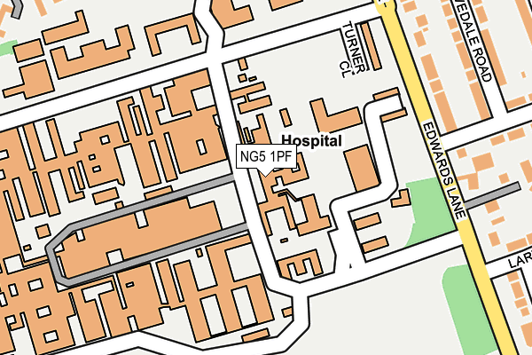 NG5 1PF map - OS OpenMap – Local (Ordnance Survey) NG5 1PF map - OS OpenMap – Local (Ordnance Survey)