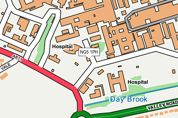 NG5 1PH map - OS OpenMap – Local (Ordnance Survey) NG5 1PH map - OS OpenMap – Local (Ordnance Survey)