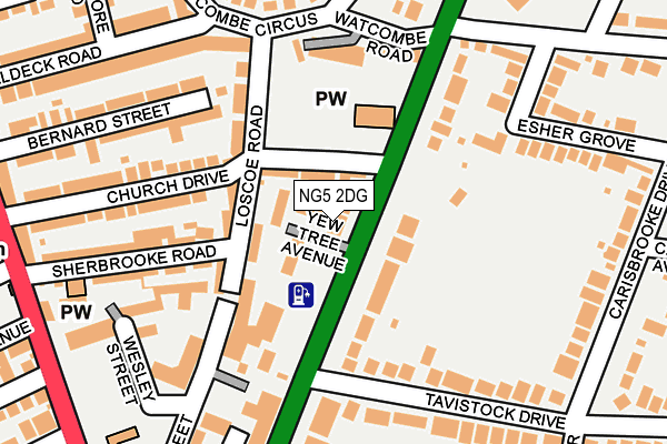 NG5 2DG map - OS OpenMap – Local (Ordnance Survey) NG5 2DG map - OS OpenMap – Local (Ordnance Survey)