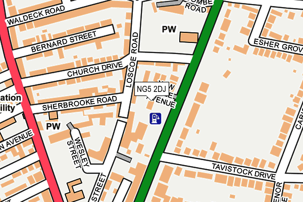 NG5 2DJ map - OS OpenMap – Local (Ordnance Survey) NG5 2DJ map - OS OpenMap – Local (Ordnance Survey)