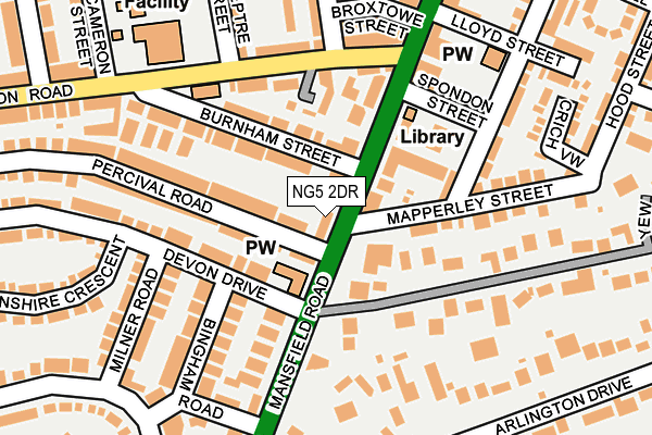 NG5 2DR map - OS OpenMap – Local (Ordnance Survey) NG5 2DR map - OS OpenMap – Local (Ordnance Survey)