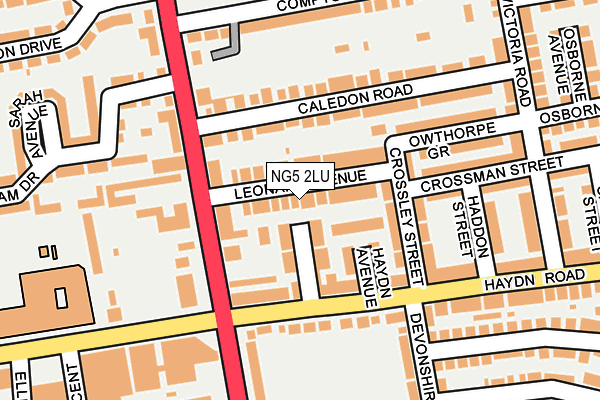 NG5 2LU map - OS OpenMap – Local (Ordnance Survey) NG5 2LU map - OS OpenMap – Local (Ordnance Survey)