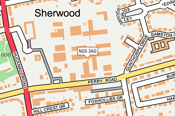 NG5 3AG map - OS OpenMap – Local (Ordnance Survey) NG5 3AG map - OS OpenMap – Local (Ordnance Survey)