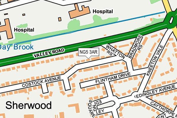 NG5 3AR map - OS OpenMap – Local (Ordnance Survey) NG5 3AR map - OS OpenMap – Local (Ordnance Survey)
