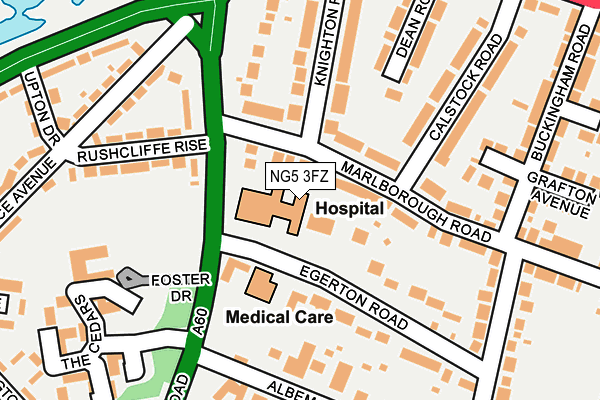 NG5 3FZ map - OS OpenMap – Local (Ordnance Survey) NG5 3FZ map - OS OpenMap – Local (Ordnance Survey)