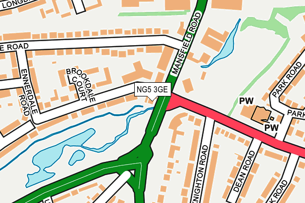 NG5 3GE map - OS OpenMap – Local (Ordnance Survey) NG5 3GE map - OS OpenMap – Local (Ordnance Survey)