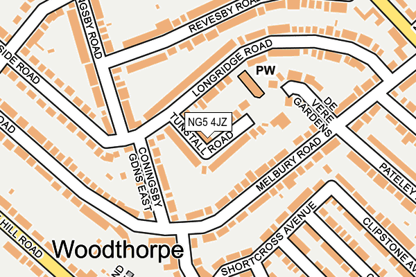 NG5 4JZ map - OS OpenMap – Local (Ordnance Survey) NG5 4JZ map - OS OpenMap – Local (Ordnance Survey)