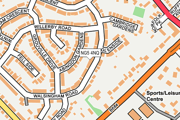 NG5 4NQ map - OS OpenMap – Local (Ordnance Survey) NG5 4NQ map - OS OpenMap – Local (Ordnance Survey)