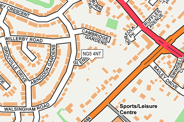 NG5 4NT map - OS OpenMap – Local (Ordnance Survey) NG5 4NT map - OS OpenMap – Local (Ordnance Survey)
