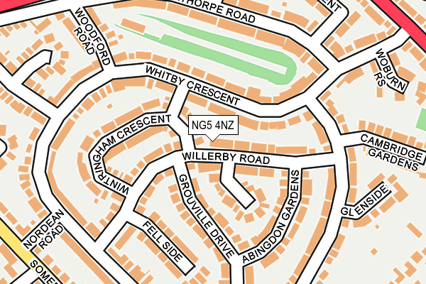 NG5 4NZ map - OS OpenMap – Local (Ordnance Survey) NG5 4NZ map - OS OpenMap – Local (Ordnance Survey)