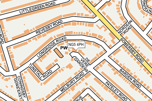 NG5 4PH map - OS OpenMap – Local (Ordnance Survey) NG5 4PH map - OS OpenMap – Local (Ordnance Survey)