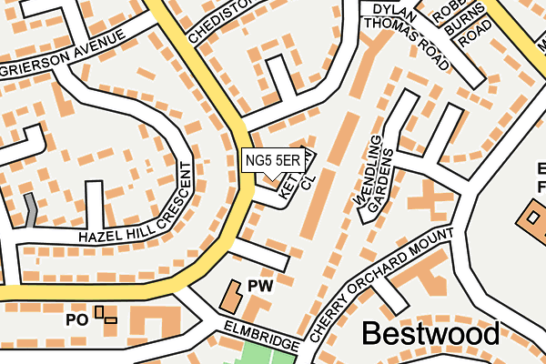 NG5 5ER map - OS OpenMap – Local (Ordnance Survey) NG5 5ER map - OS OpenMap – Local (Ordnance Survey)